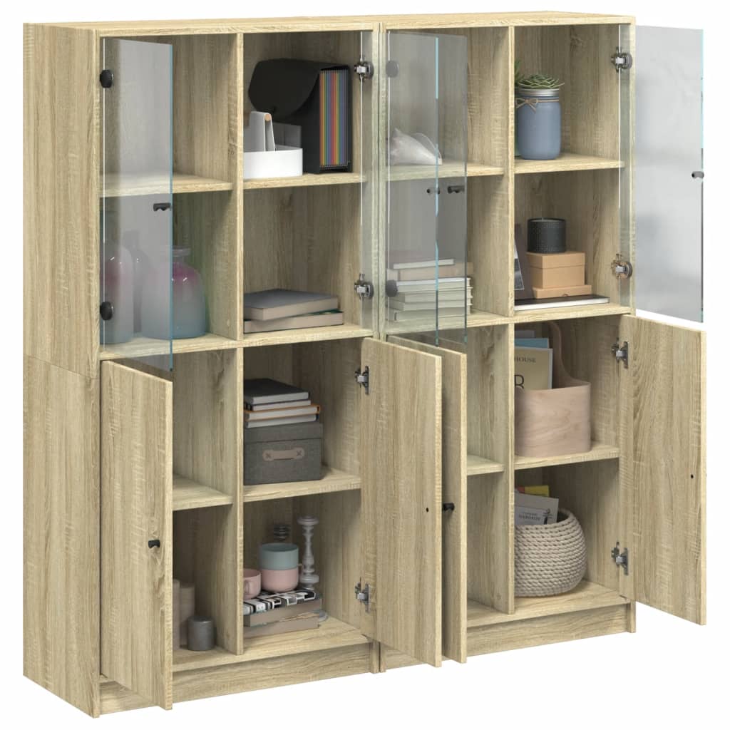 Libreria Ante Rovere Sonoma 136x37x142 cm in Legno Multistrato 3206526