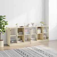 Libreria con Ante Rovere Sonoma 204x37x75 cm Legno Multistrato 3206533