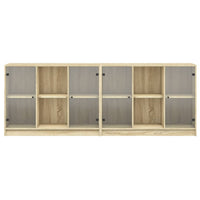 Libreria con Ante Rovere Sonoma 204x37x75 cm Legno Multistrato 3206533