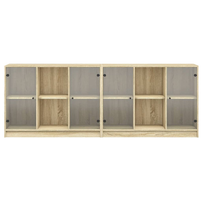 Libreria con Ante Rovere Sonoma 204x37x75 cm Legno Multistrato 3206533