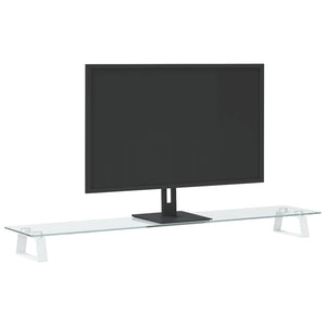 Supporto per Monitor Bianco 100x20x8cm Vetro Temperato Metallocod mxl 109388