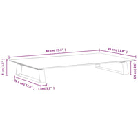 Supporto per Monitor Bianco 60x35x8cm Vetro Temperato e Metallo 374220