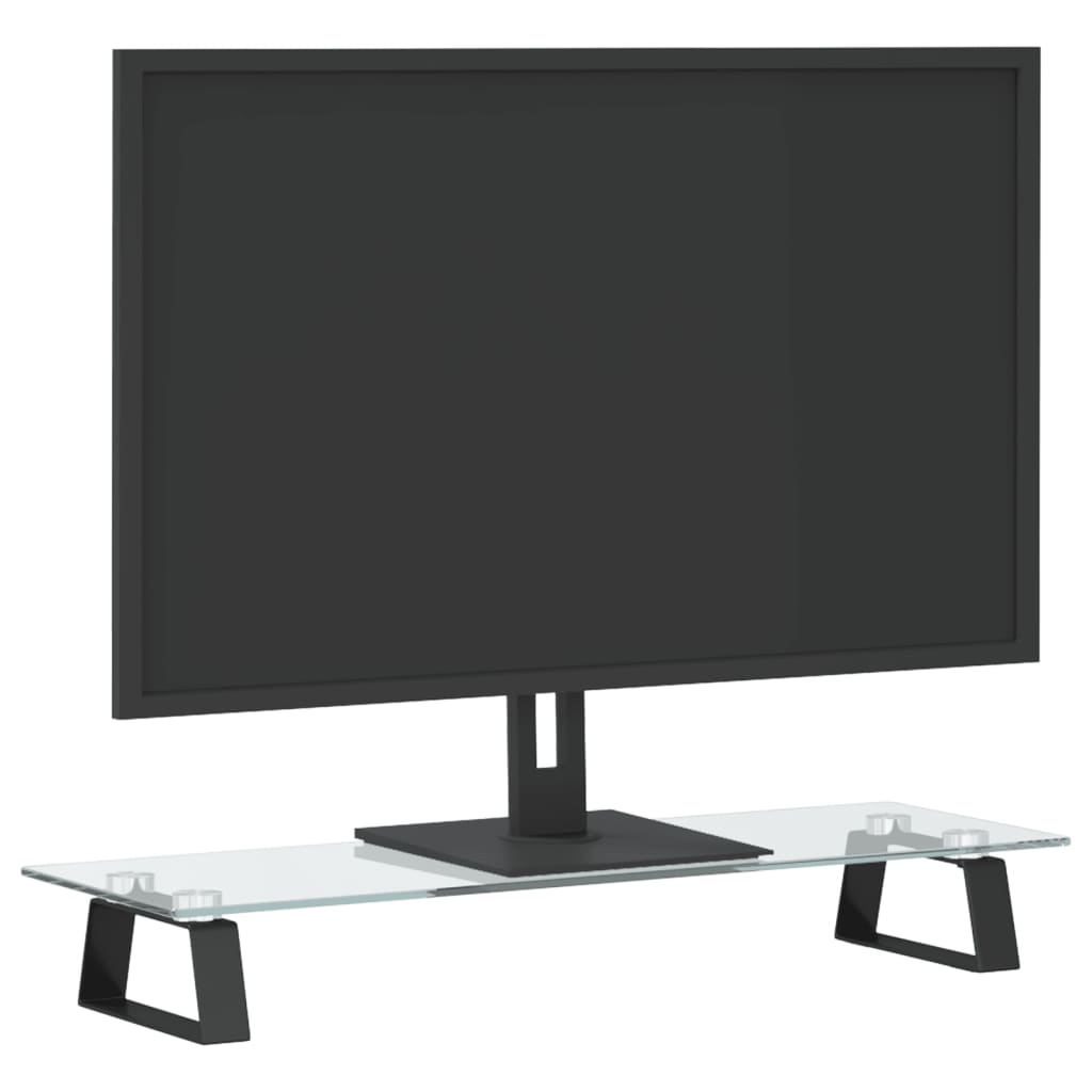 Supporto per Monitor Nero 60x20x8cm Vetro Temperato e Metallocod mxl 109389