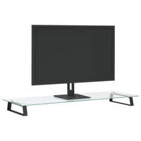 Supporto per Monitor Nero 100x35x8cm Vetro Temperato e Metallo 374230