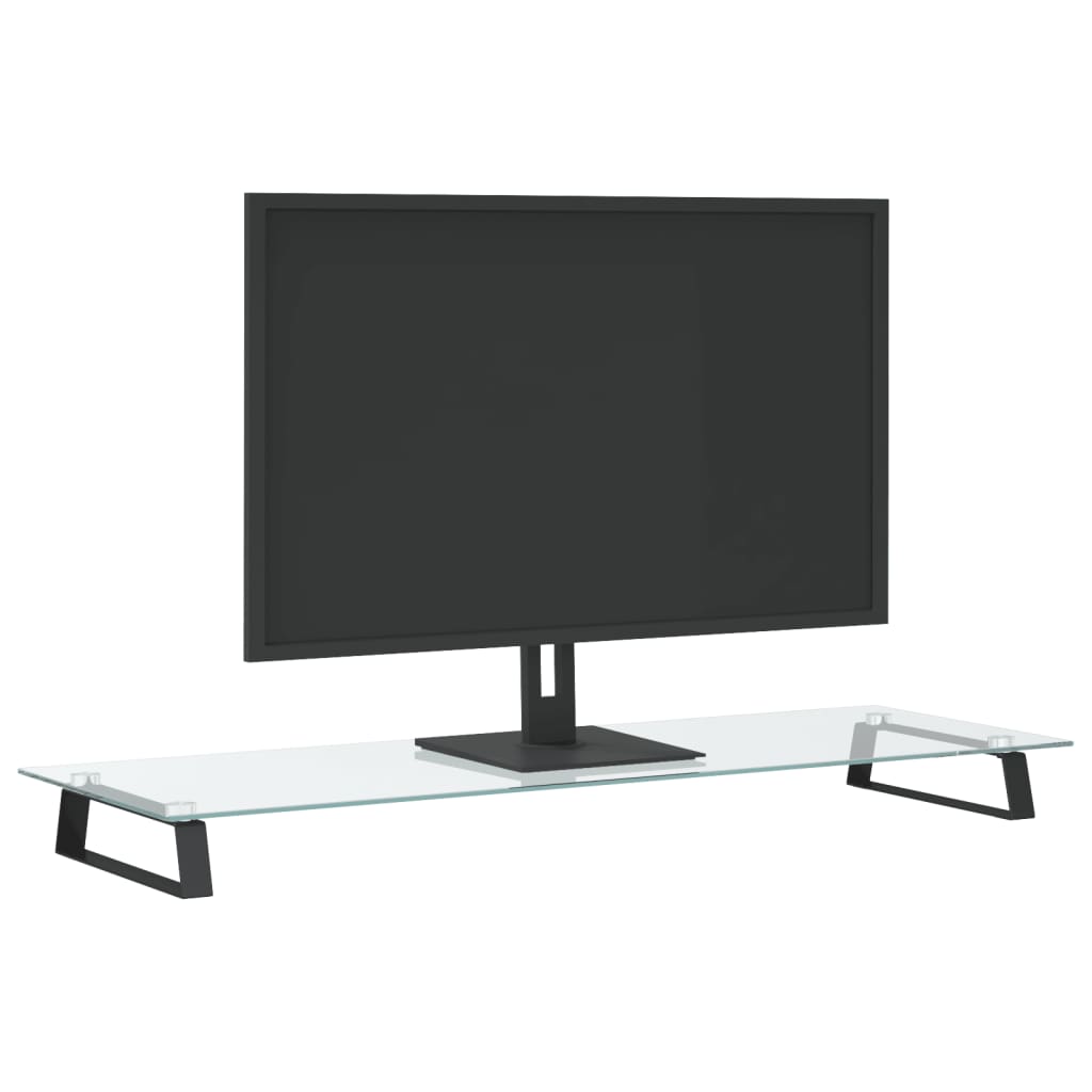 Supporto per Monitor Nero 100x35x8cm Vetro Temperato e Metallocod mxl 109390