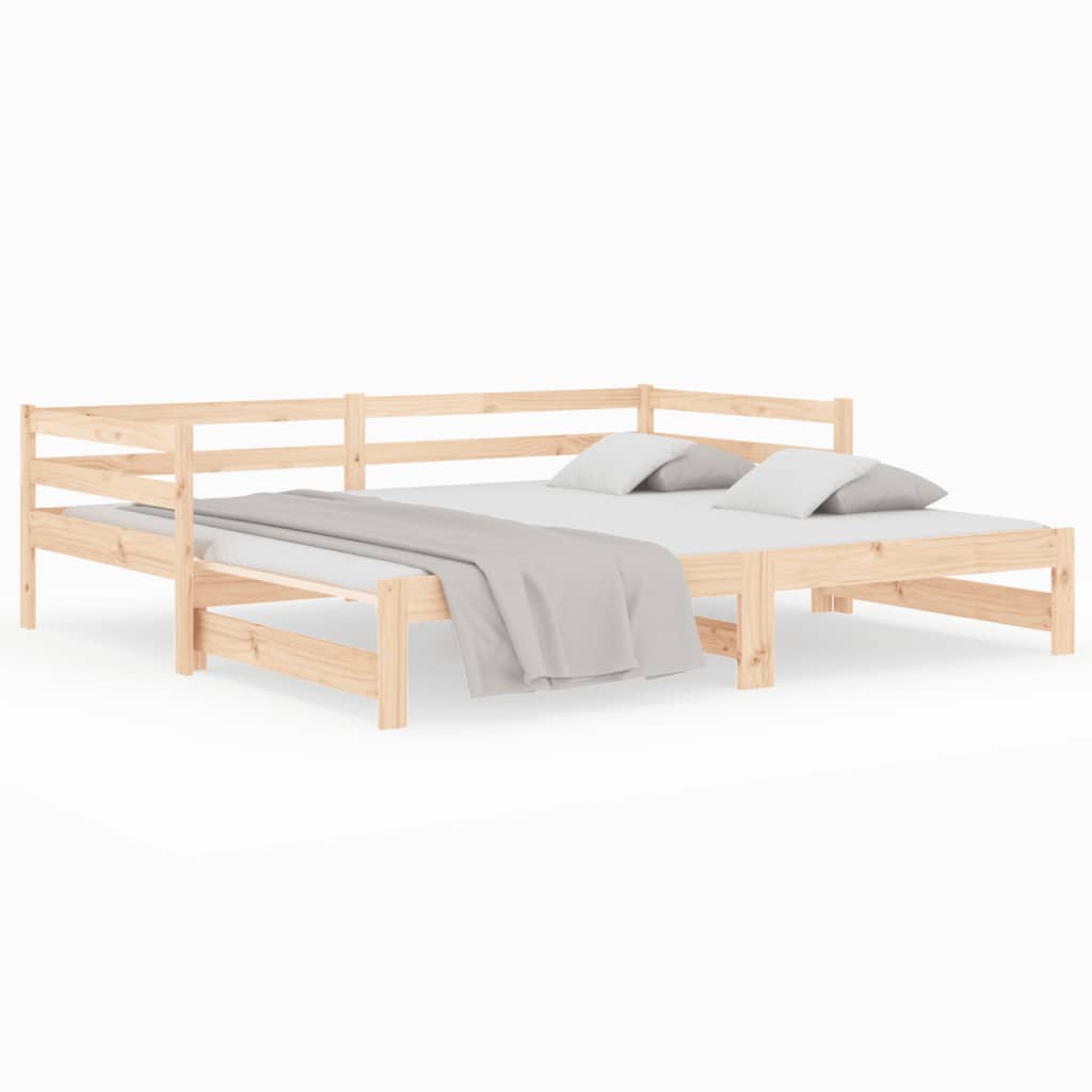 Divano Letto con Letto Estraibile 80x200cm Legno Massello Pinocod mxl 133397