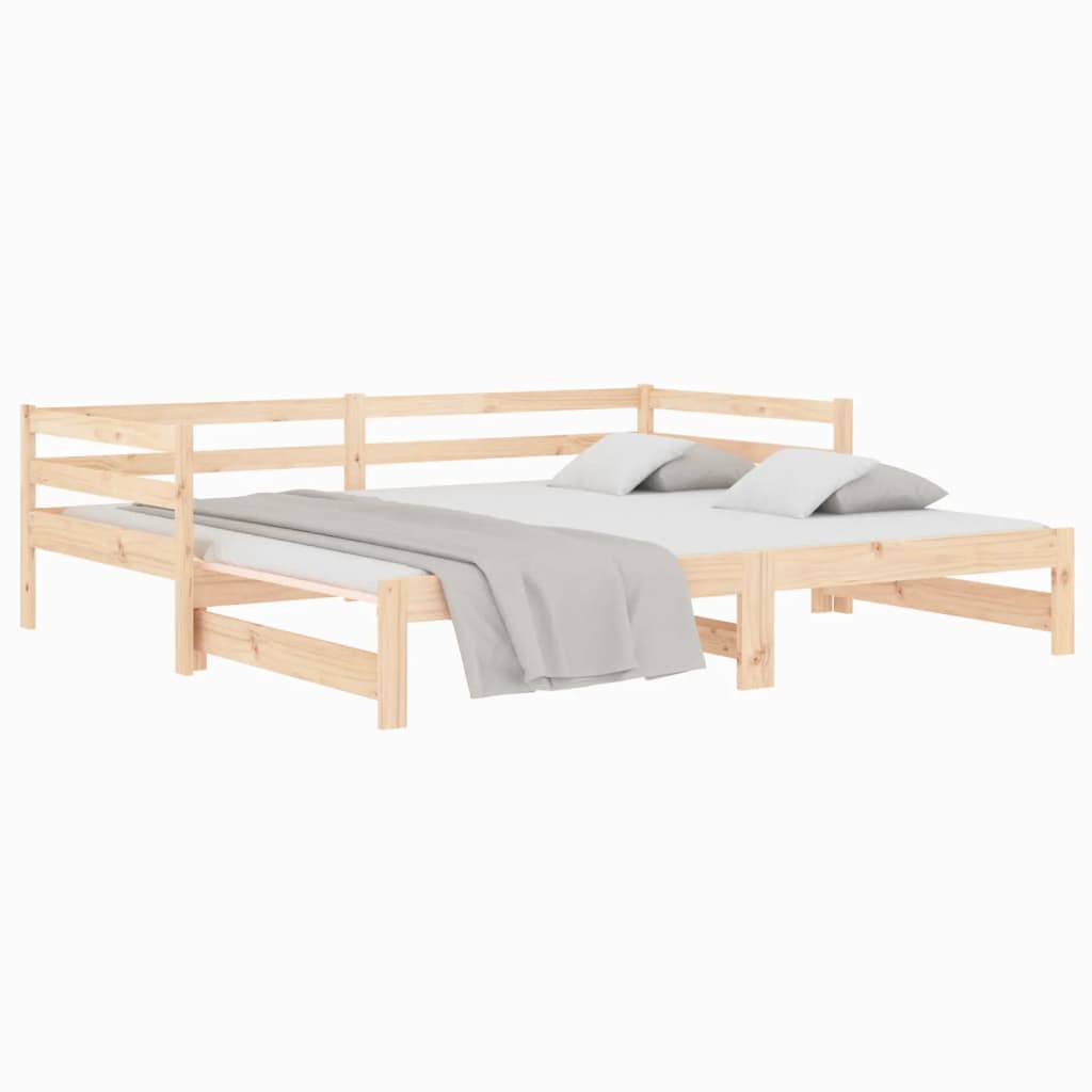 Divano Letto con Letto Estraibile 80x200cm Legno Massello Pinocod mxl 133397