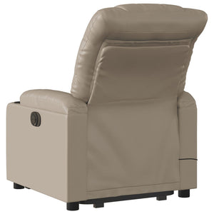 Poltrona Alzapersone Massaggi Reclinabile Cappuccino Similpelle 3206612