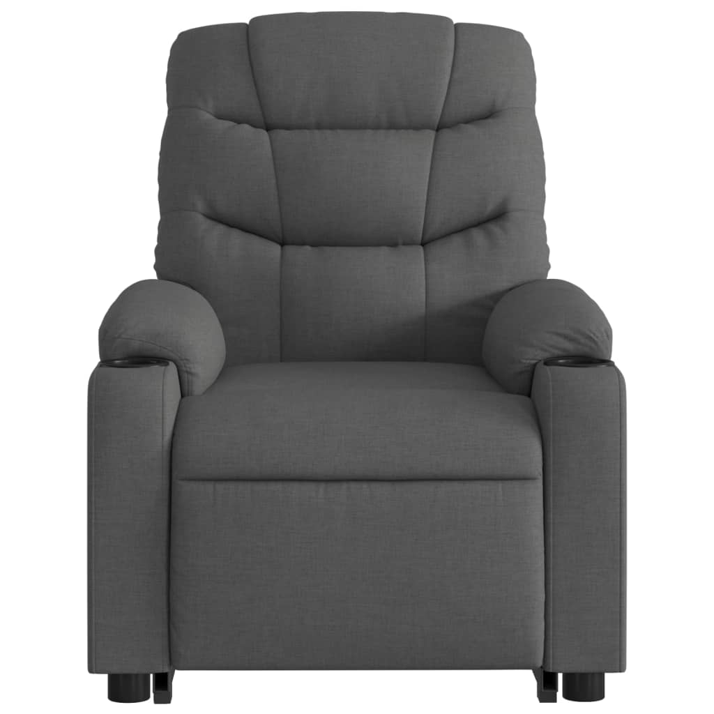 Poltrona Alzapersona Massaggi Elettrica Grigio Scuro Tessuto 3206673