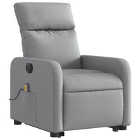 Poltrona Alzapersona Massaggi Elettrica Grigio Chiaro Tessuto 3206726