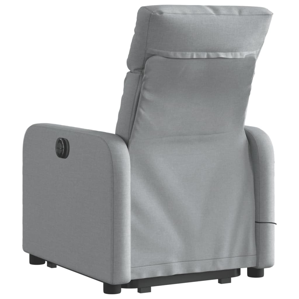 Poltrona Alzapersona Massaggi Elettrica Grigio Chiaro Tessuto 3206726