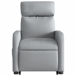 Poltrona Alzapersona Massaggi Elettrica Grigio Chiaro Tessuto 3206726