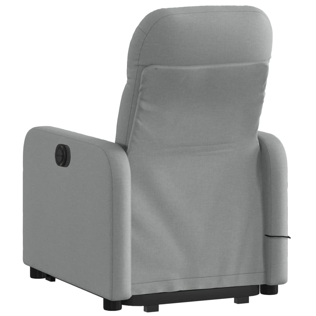 Poltrona Alzapersona Massaggi Elettrica Grigio Chiaro Tessuto 3206822