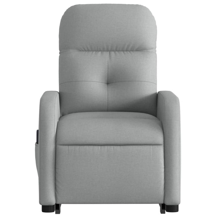 Poltrona Alzapersona Massaggi Elettrica Grigio Chiaro Tessuto 3206822