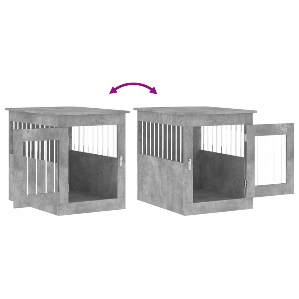 Gabbia Cani Arredamento Grigio Cemento 55x75x65cm Multistrato 838319