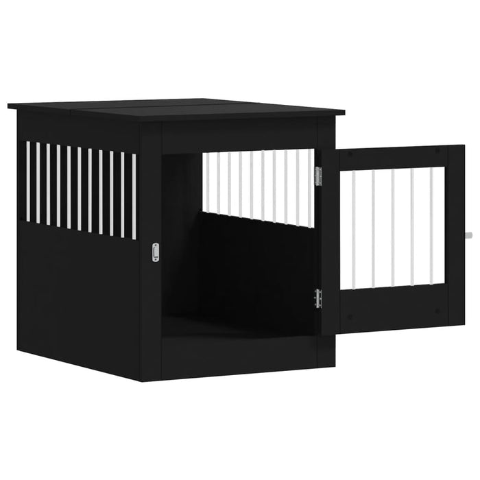 Gabbia Cani Arredamento Nera 64,5x80x71cm Legno Multistrato 838331