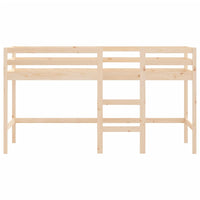 Letto Soppalco con Scala Bambini 90x190 cm Legno Massello Pino 835892