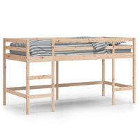 Letto Soppalco con Scala Bambini 80x200cm Massello Pino 835895