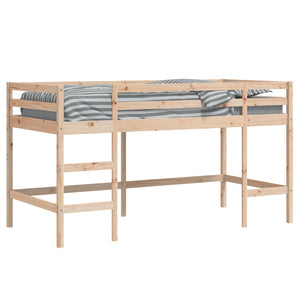 Letto Soppalco con Scala Bambini 80x200cm Massello Pino 835895