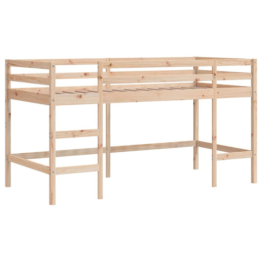 Letto Soppalco con Scala Bambini 90x200 cm Legno Massello Pinocod mxl 108569