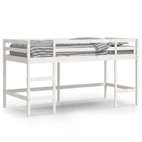 Letto Soppalco con Scala Bambini 90x190 cm Legno Massello Pino 835901