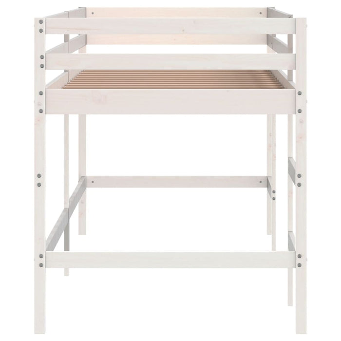 Letto Soppalco con Scala Bambini 90x190 cm Legno Massello Pino 835901