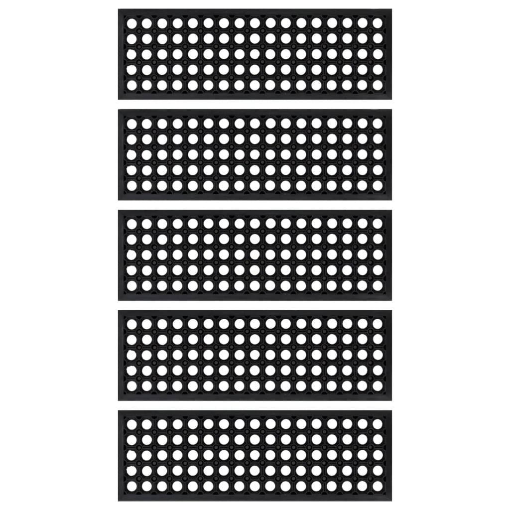 Tappetino per Scale 5 pz 25x75 cm in Gomma 155630