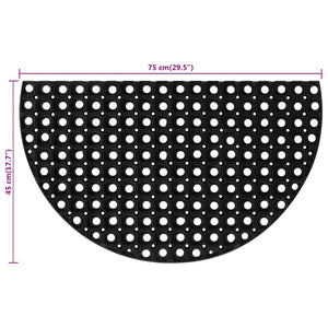 Zerbino Mezzo Rotondo 45x75 cm in Gomma 155656