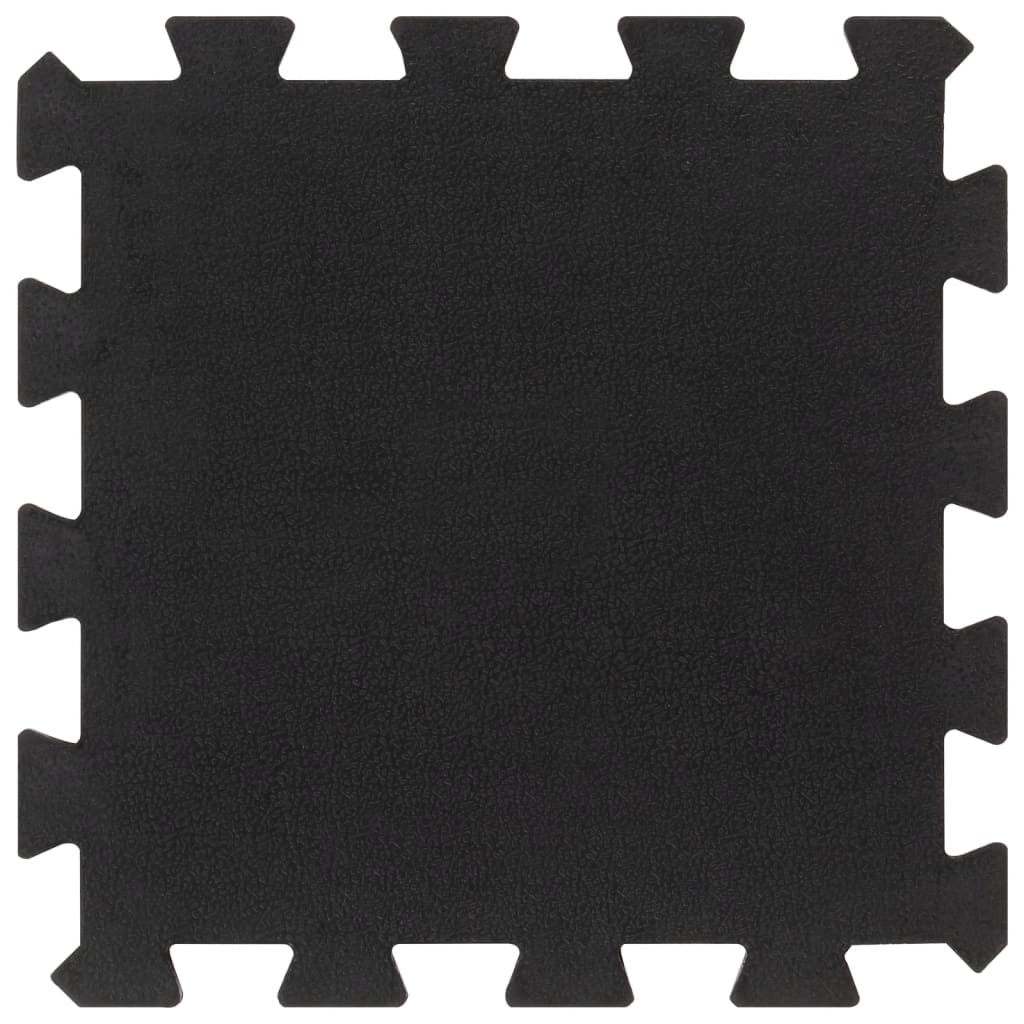 Piastrelle per Pavimenti in Gomma 4 pz Nere 16 mm 30x30 cm 155669