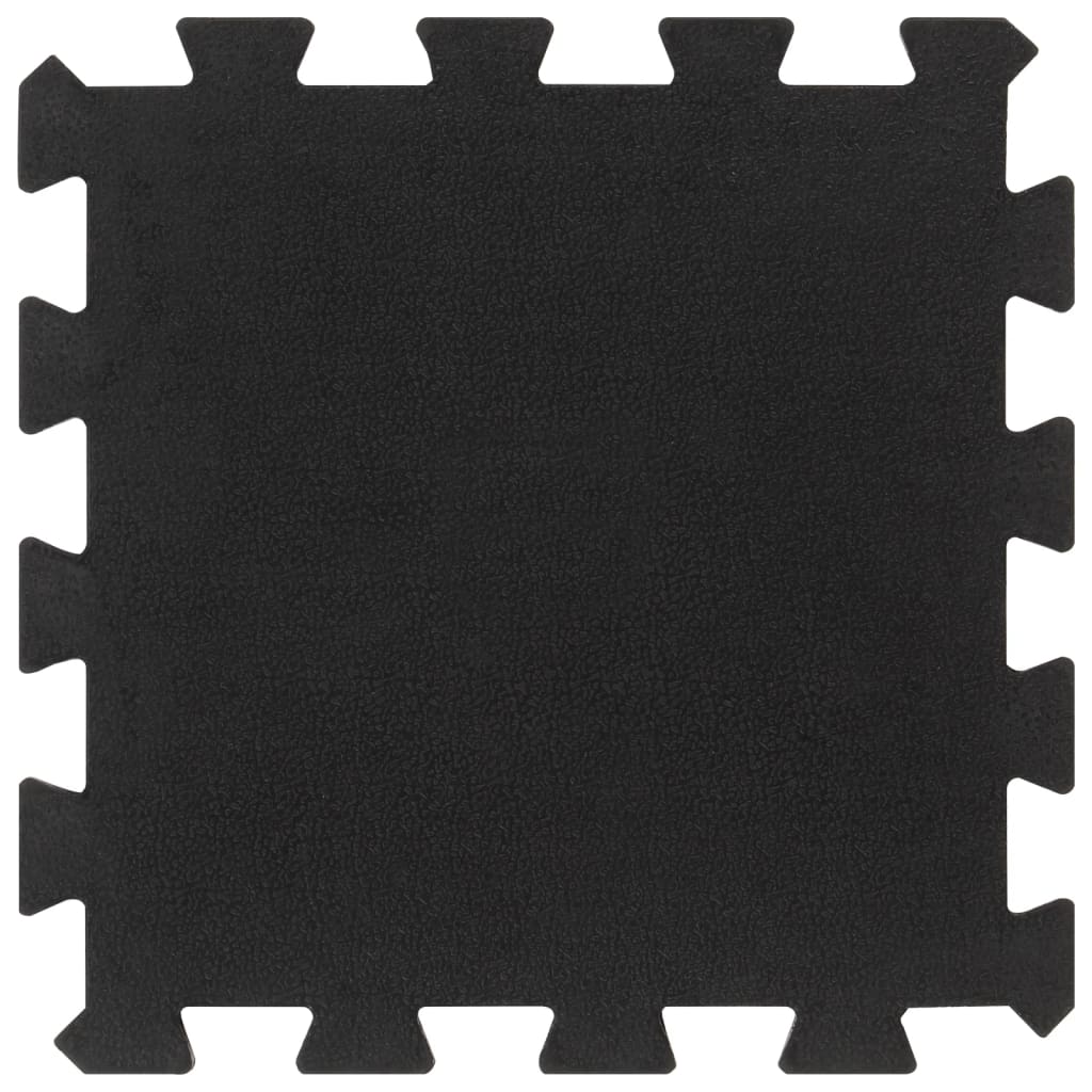 Piastrelle per Pavimenti in Gomma 9 pz Nere 16 mm 30x30 cm 155670