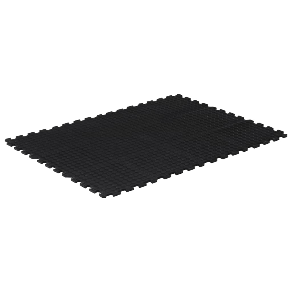 Piastrella per Pavimenti in Gomma Nera 12 mm 90x120 cmcod mxl 86794