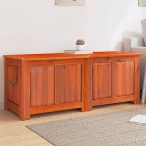 Cassapanca con Coperchio Marrone in Legno Massello di Acacia 364917