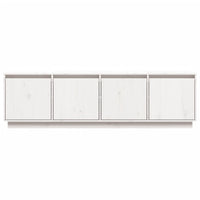 Mobile Porta TV Bianco 156x37x45 cm in Legno Massello di Pino 840157