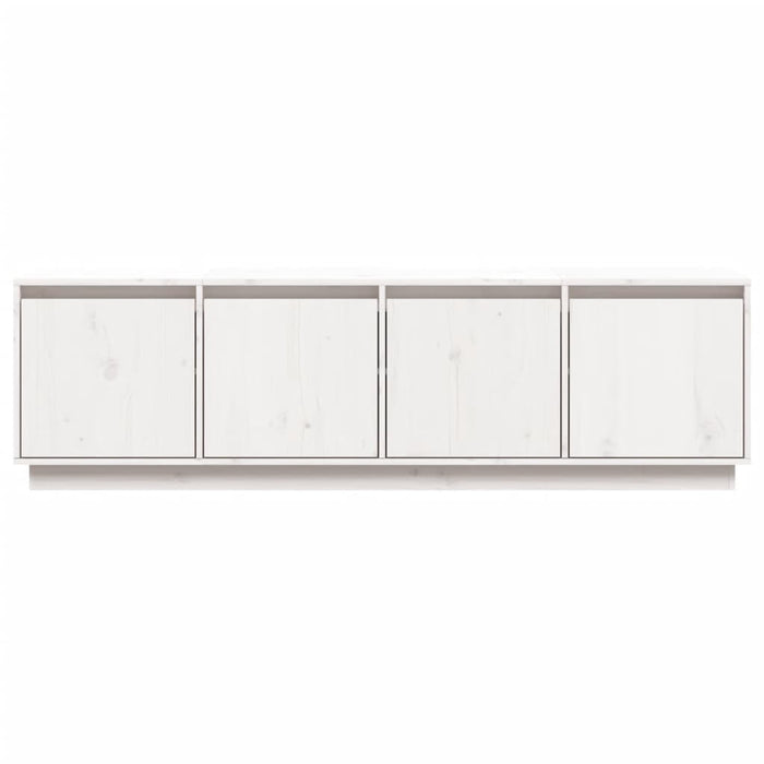 Mobile Porta TV Bianco 156x37x45 cm in Legno Massello di Pino 840157