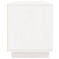 Mobile Porta TV Bianco 156x37x45 cm in Legno Massello di Pino 840157