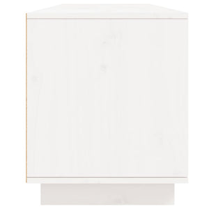 Mobile Porta TV Bianco 156x37x45 cm in Legno Massello di Pino 840157