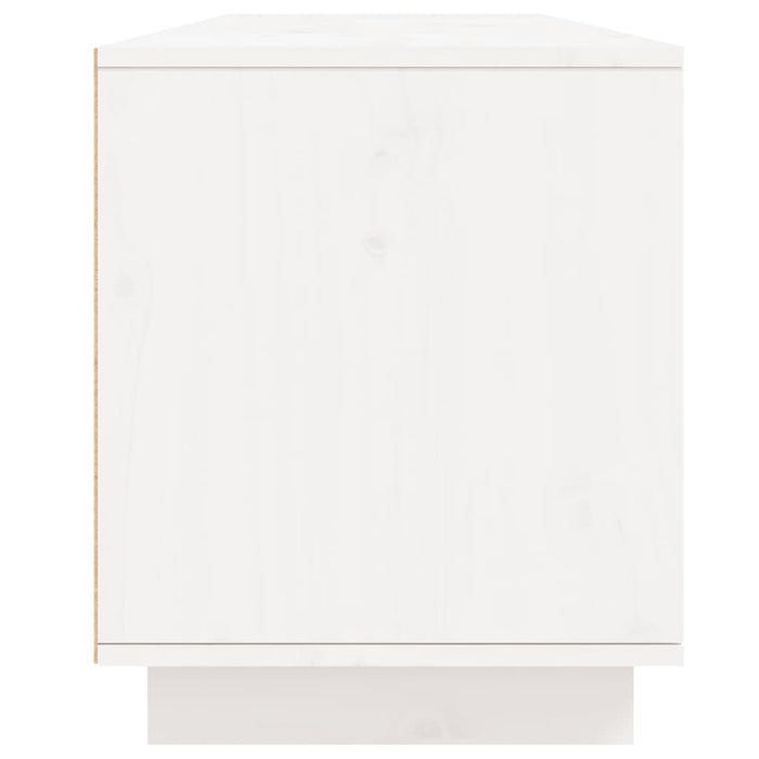 Mobile Porta TV Bianco 156x37x45 cm in Legno Massello di Pino 840157