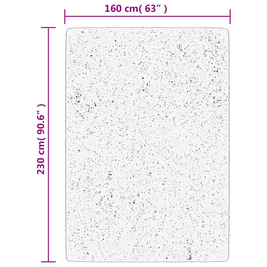 Tappeto a Pelo Corto Morbido e Lavabile Antracite 160x230 cm 375003