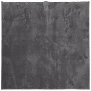 Tappeto a Pelo Corto Morbido e Lavabile Antracite 200x200 cm 375004