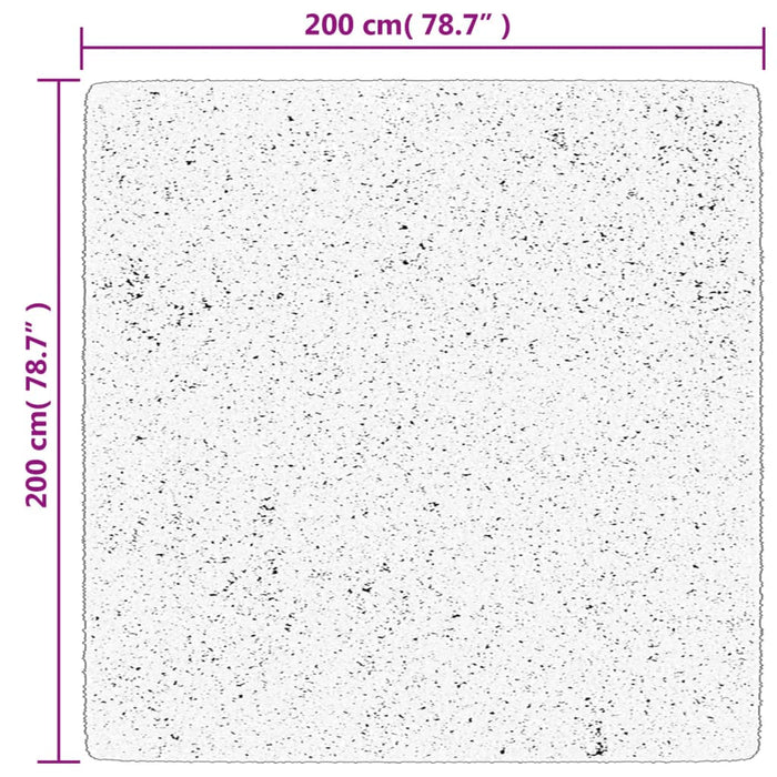 Tappeto a Pelo Corto Morbido e Lavabile Antracite 200x200 cm 375004