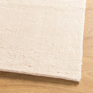 Tappeto a Pelo Corto Morbido e Lavabile Beige 80x150 cm 375014