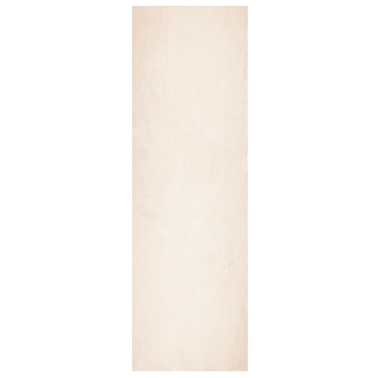 Tappeto a Pelo Corto Morbido e Lavabile Beige 80x250 cm 375016