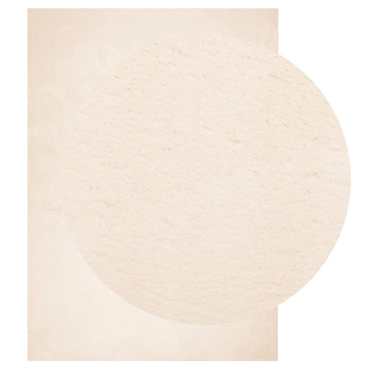 Tappeto a Pelo Corto HUARTE Morbido e Lavabile Beige 140x200 cmcod mxl 85965