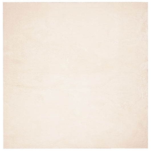 Tappeto a Pelo Corto Morbido e Lavabile Beige 160x160 cm 375021