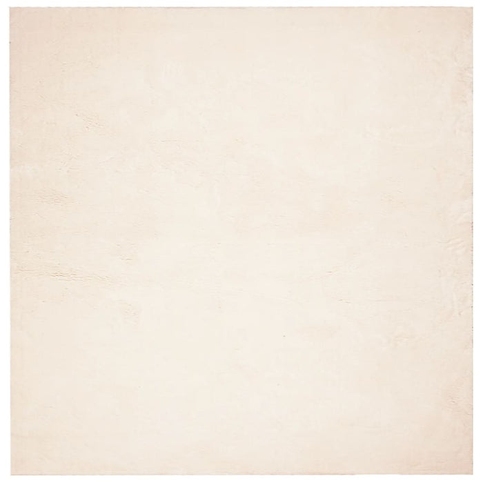 Tappeto a Pelo Corto Morbido e Lavabile Beige 240x240 cm 375025