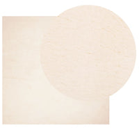 Tappeto a Pelo Corto Morbido e Lavabile Beige 240x240 cm 375025