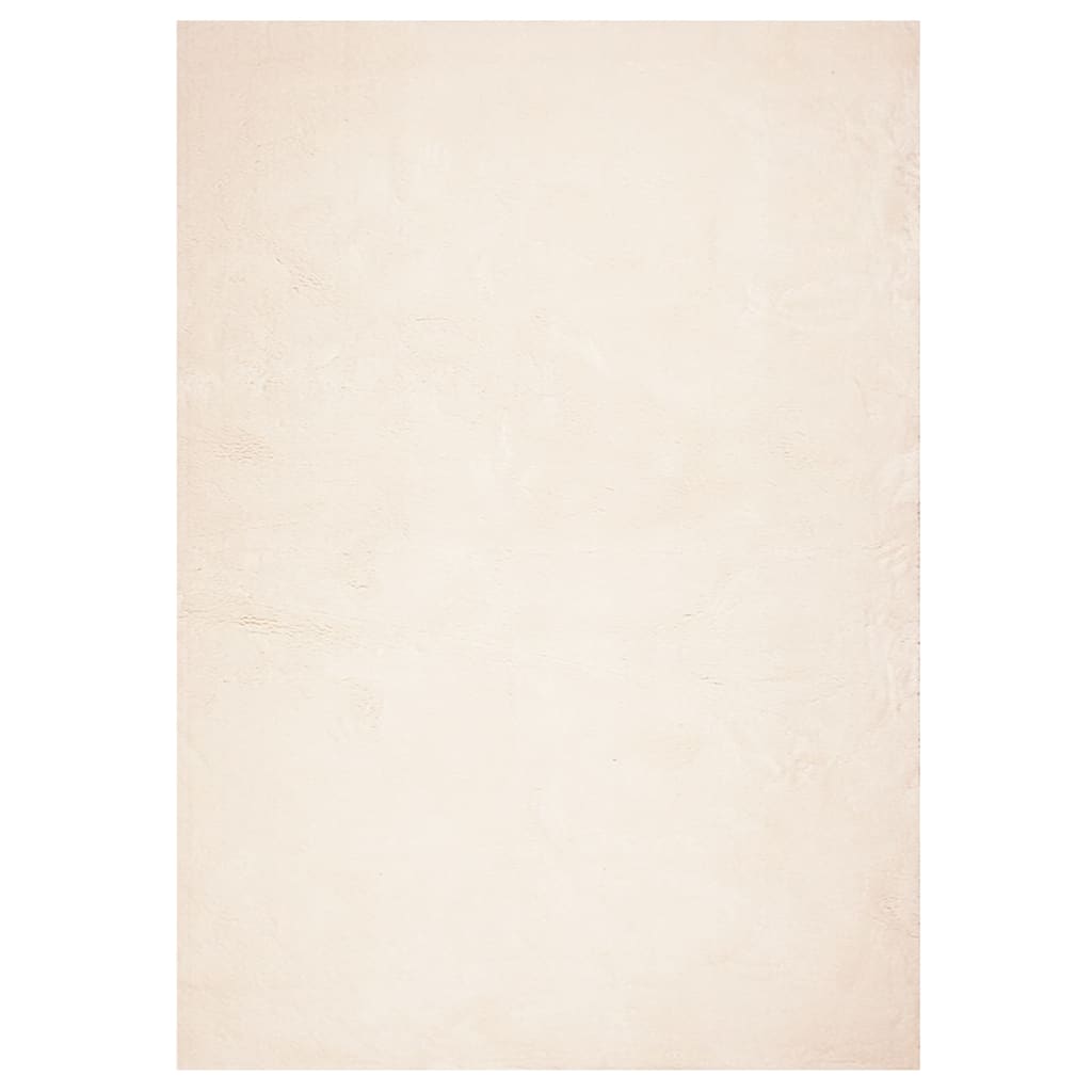 Tappeto a Pelo Corto Morbido e Lavabile Beige 240x340 cm 375026