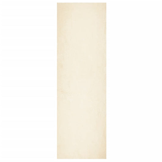 Tappeto a Pelo Corto Morbido e Lavabile Crema 80x250 cm 375035