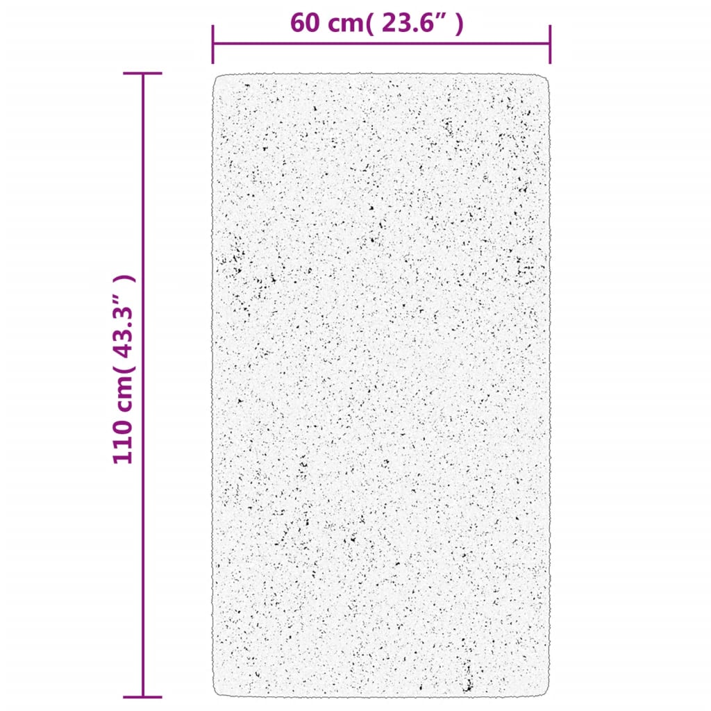 Tappeto a Pelo Corto Morbido e Lavabile Sabbia 60x110 cm 375051