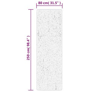 Tappeto a Pelo Corto HUARTE Morbido e Lavabile Sabbia 80x250 cm 375054